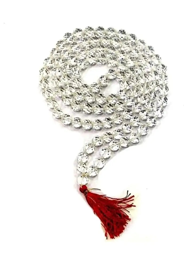Crystal Sphatik 108 and 1 Beads Pooja Jaap Mala for Men and Women, Transparent Crystal Chain Questions & Answers